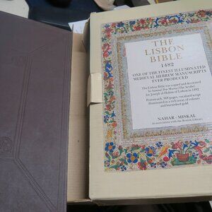Illuminated Medieval Hebrew Bible: The Lisbon Bible 1482 Torah Tanakh Excellent